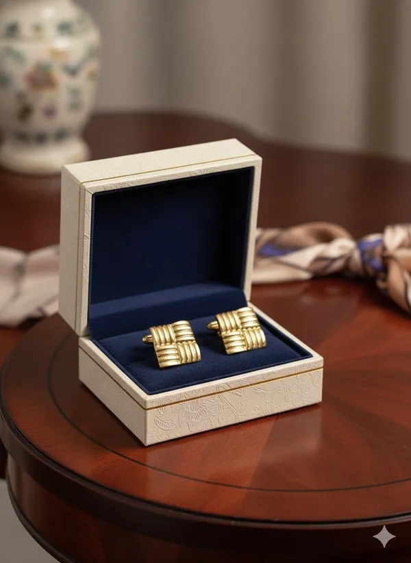 Gold_Woven_Luxe_Square_Stud_Earrings_For_Women